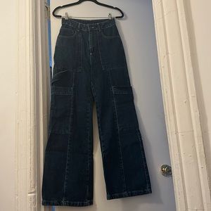 NWT Ragged Priest High Waisted Wide Leg Cargo Jeans